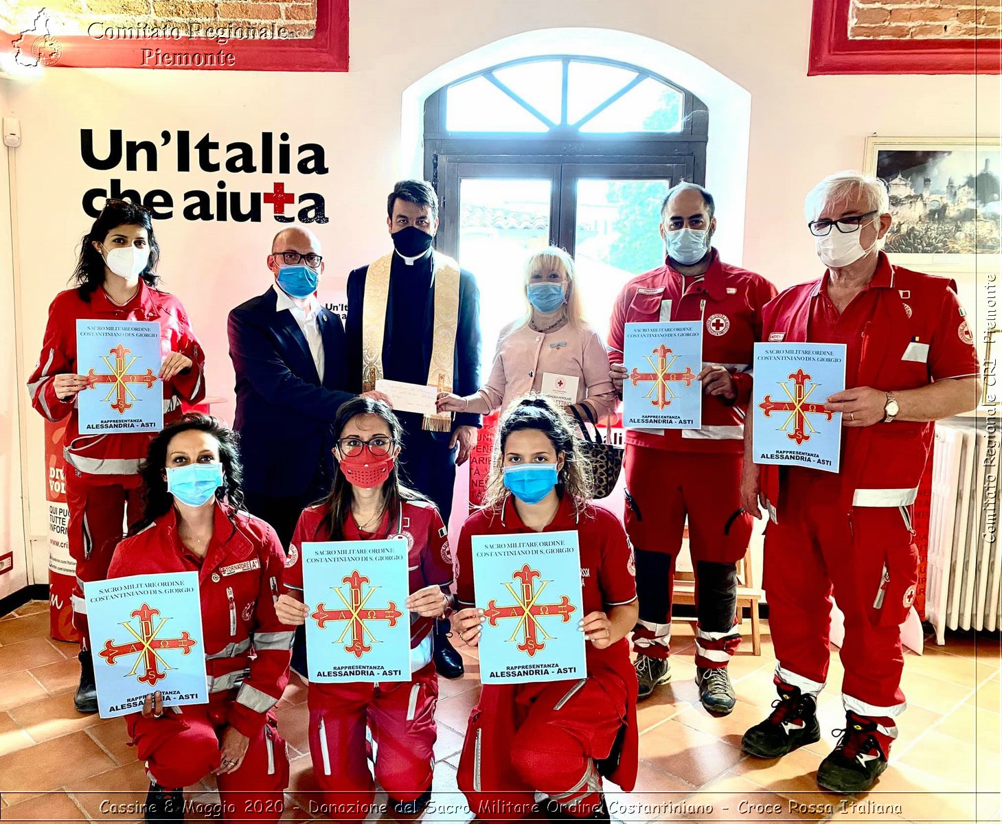 Cassine 8 Maggio 2020 - Donazione del Sacro Militare Ordine Costantiniano - Croce Rossa Italiana