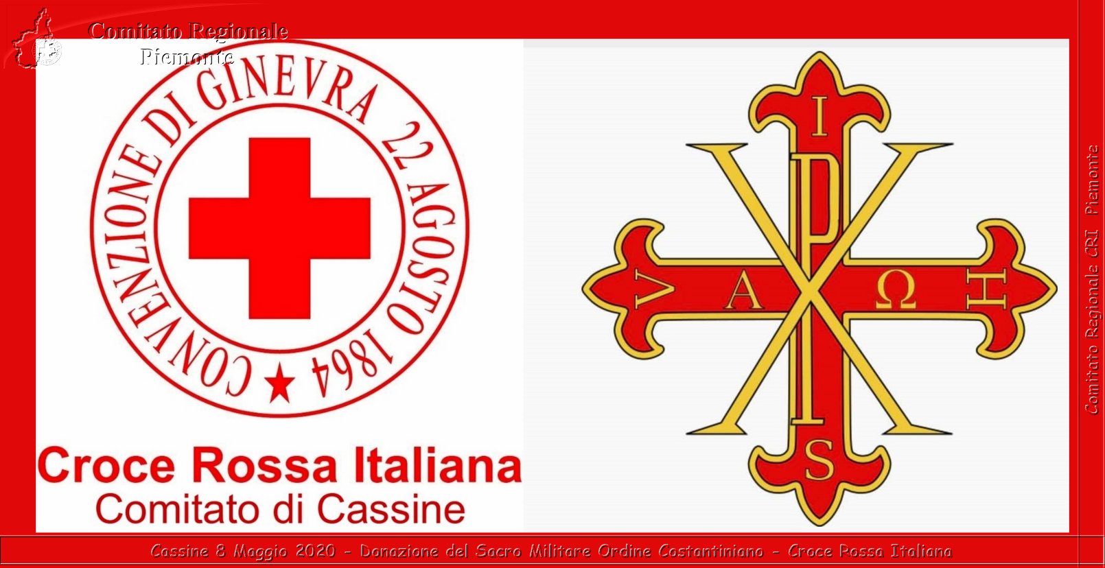 Cassine 8 Maggio 2020 - Donazione del Sacro Militare Ordine Costantiniano - Croce Rossa Italiana